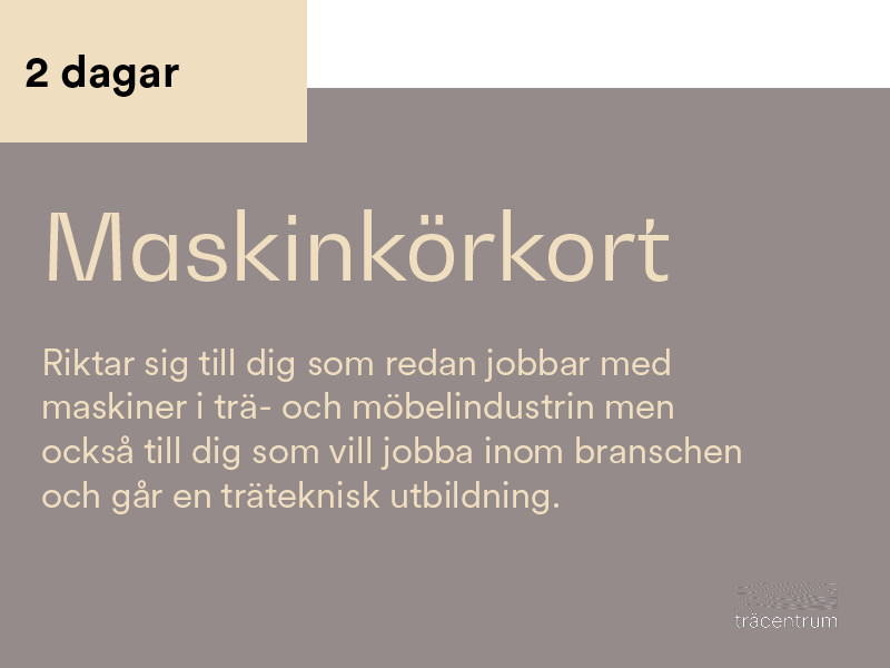 Utbildningskalender Maskinkorkort